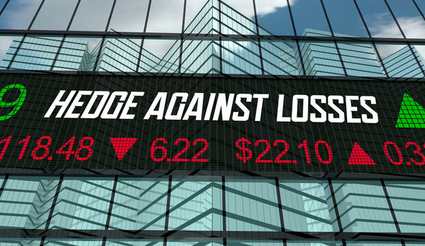 Hedge Against Losses Reduce Risk Stock Market Investment Ticker 3d Illustration