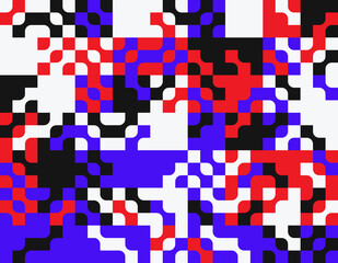 Generative Design Artwork of Abstract Vector Generated Shapes Composition