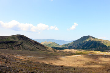 中岳火口より登山道
