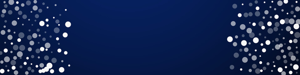 White dots Christmas background. Subtle flying sno