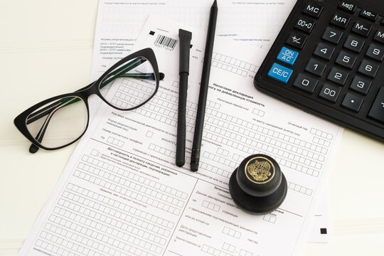 financial manager business accessories for office work glasses calculator cup