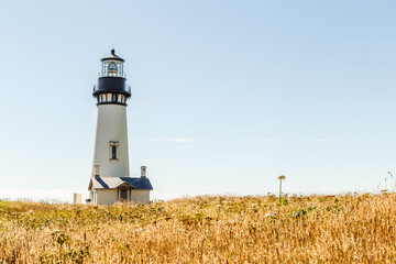 Yaquina Head Lighthouse at Pacific coast, Oregon