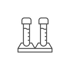 Medical test line outline icon