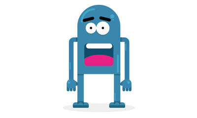 Funny Blue Monster Creature