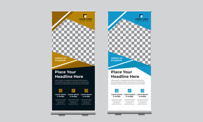 Corporate Roll Up Banner Vector