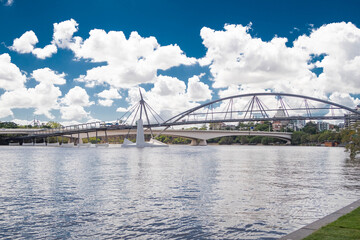 Brisbane River in Brisbane CBD, South Bank Queensland Australia