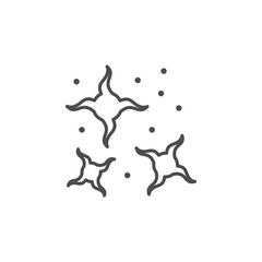 Blood platelet line outline icon