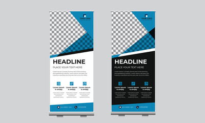 Roll up banner stand template design