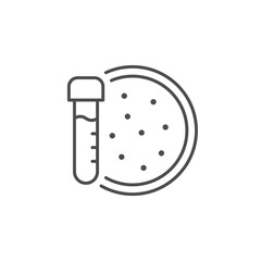 Medical test line outline icon