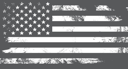 USA flag in grunge style. Old dirty American flag. - 388362402