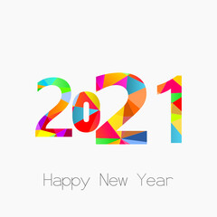 Fototapeta na wymiar 2021 - happy new year 2021