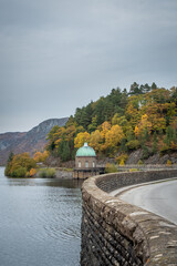 Fototapeta na wymiar Elan valley in Mid Wales during Autumn colours. 