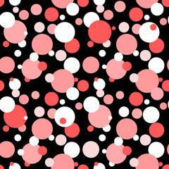 Circles, seamless pattern. Design for cover, fabric, wrapping paper, background, wallpaper. Vector