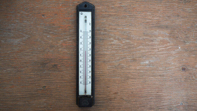 thermometer on wood