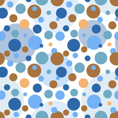 Circles, seamless pattern. Design for cover, fabric, wrapping paper, background, wallpaper. Vector