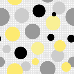 Circles, seamless pattern. Design for cover, fabric, wrapping paper, background, wallpaper. Vector