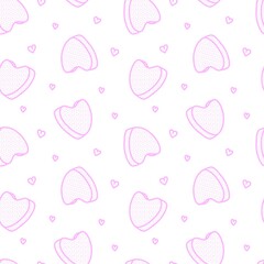 Seamless pattern from a menstrual cup. Feminine hygiene product. Menstrual protection. Monthly cycle, pms. Period. Feminine hygiene. Hand drawn. Doodle style. Menstrual reusable tampons. Stock vector