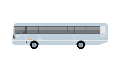 white bus public transport vehicle icon