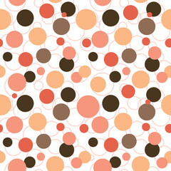 Circles, seamless pattern. Design for cover, fabric, wrapping paper, background, wallpaper. Vector