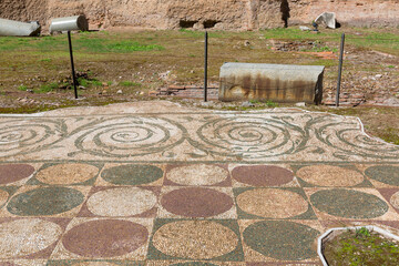 3rd century Baths of Caracalla, ruins of ancient Roman public baths, Rome, Italy