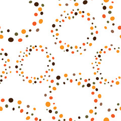 Circles, seamless pattern. Design for cover, fabric, wrapping paper, background, wallpaper. Vector