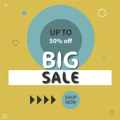 Sale banner, social media discount post, discount banner design