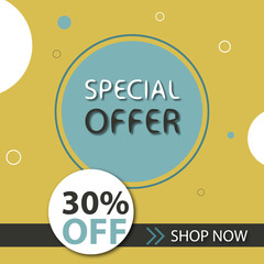 Sale banner, social media discount post, discount banner design