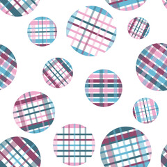 Circles, seamless pattern. Design for cover, fabric, wrapping paper, background, wallpaper. Vector