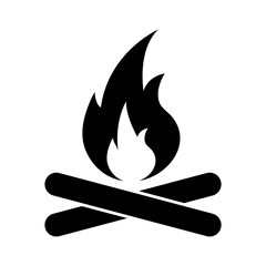 Bonfire icon, logo isolated on white background