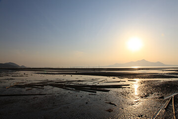 有明海と雲仙岳