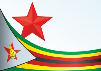 Flag of Zimbabwe, Republic of Zimbabwe, template for the award, an official document with the flag and the symbol of the Zimbabwe