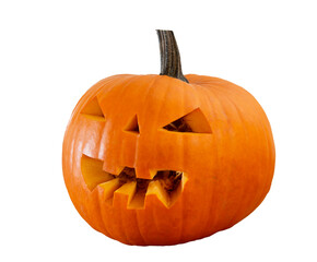 Halloween pumpkin on white background