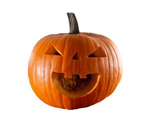 Halloween pumpkin on white background