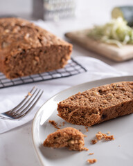 fresh baked zucchini bread