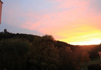 sunset in the mountains