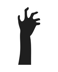 zombie death hand isolated icon