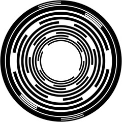 Overlaying abstract Spiral, Swirl, Twirl vector. Volute, helix, cochlear vertigo circular, geometric illustration. Abstract circle