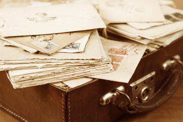 Suitcase with military correspondence