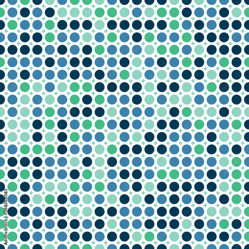 Aufkleber vector seamless pattern with basic geometric shapes. abstract multicolor mosaic template
