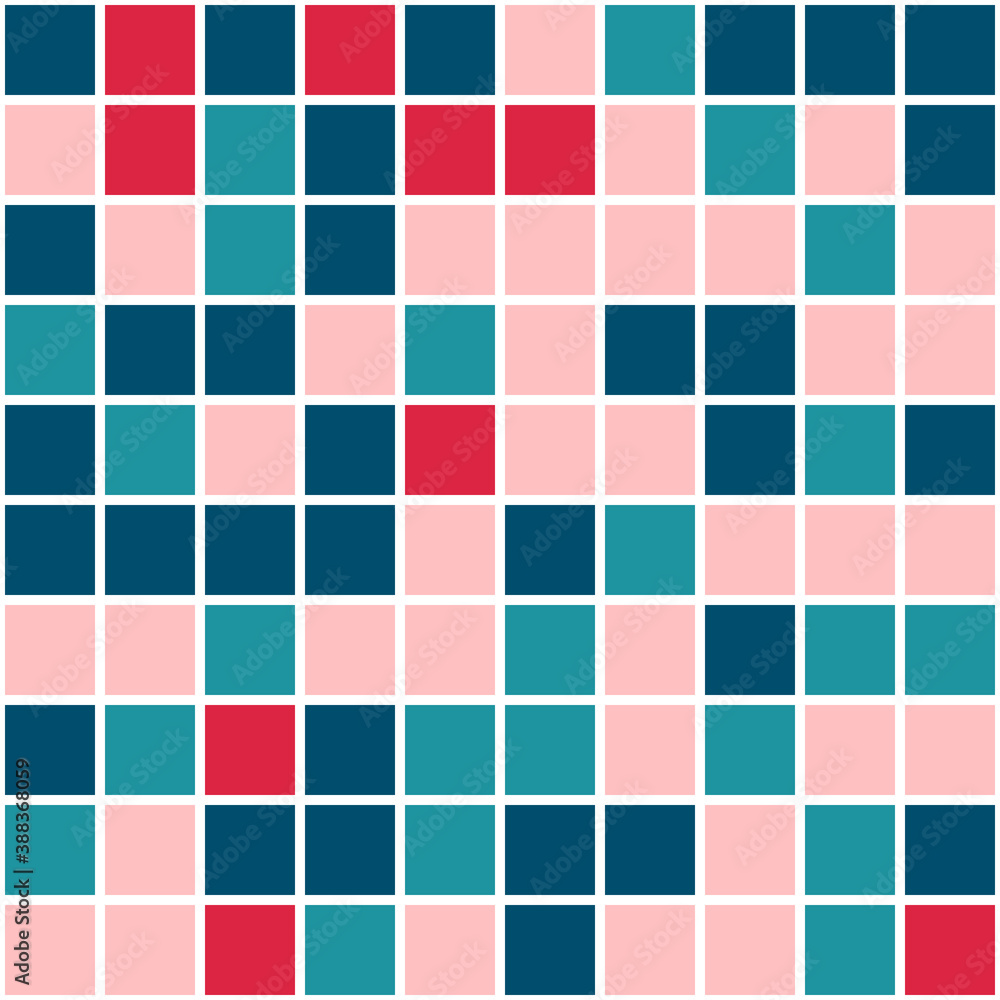 Aufkleber vector seamless pattern with basic geometric shapes. abstract multicolor mosaic template