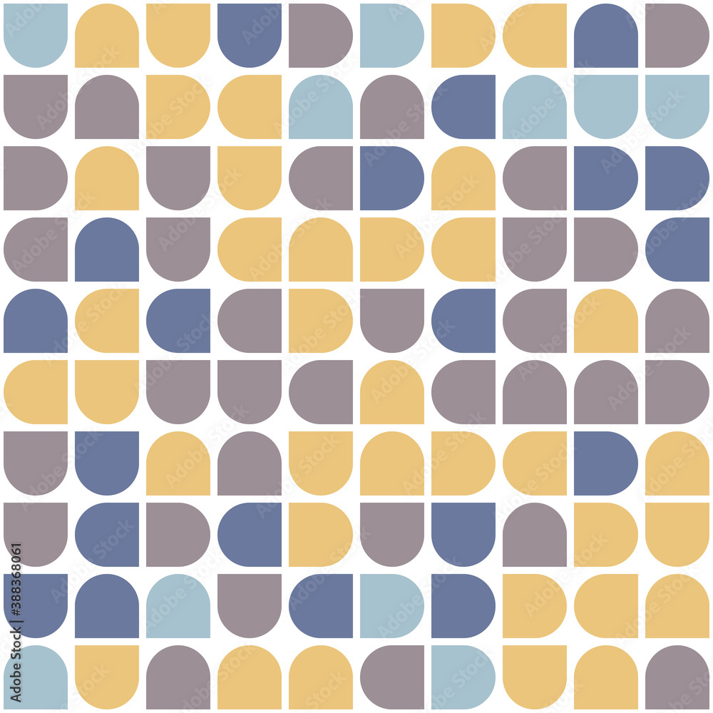 Aufkleber vector seamless pattern with basic geometric shapes. abstract multicolor mosaic template