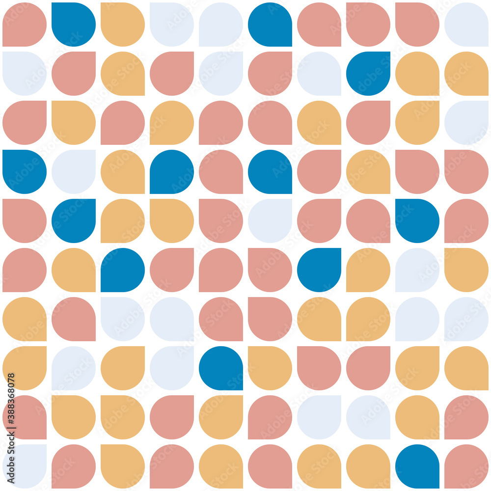 Aufkleber vector seamless pattern with basic geometric shapes. abstract multicolor mosaic template