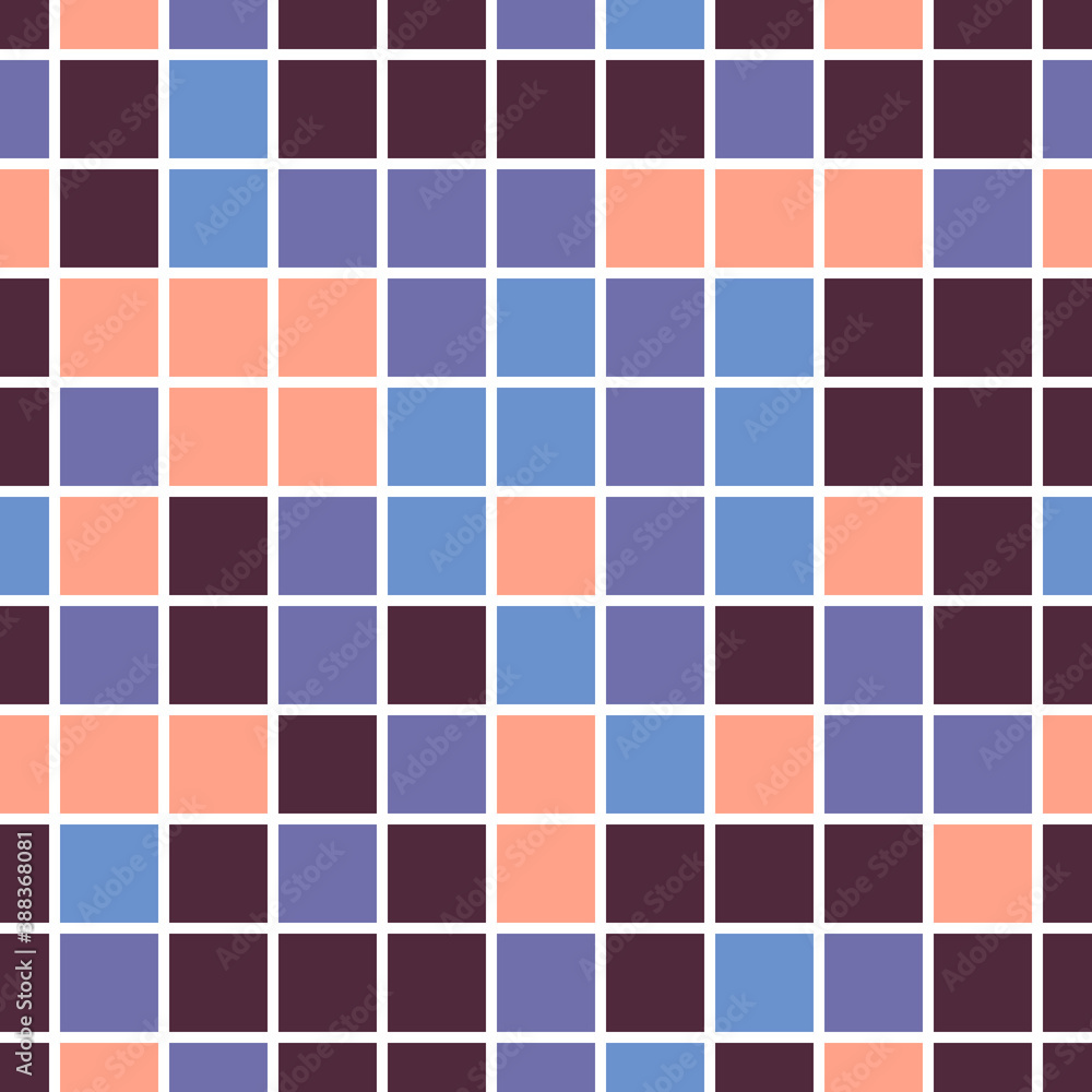 Aufkleber vector seamless pattern with basic geometric shapes. abstract multicolor mosaic template