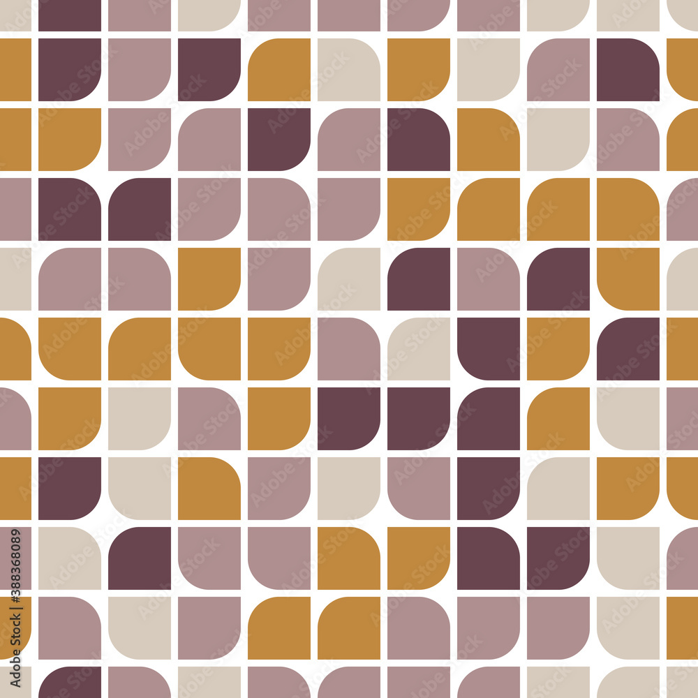 Poster vector seamless pattern with basic geometric shapes. abstract multicolor mosaic template