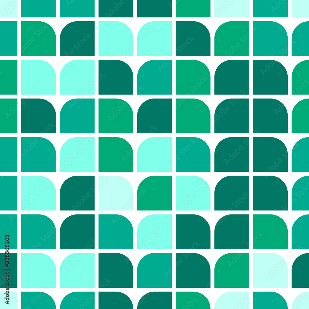 Poster vector seamless pattern with basic geometric shapes. abstract multicolor mosaic template