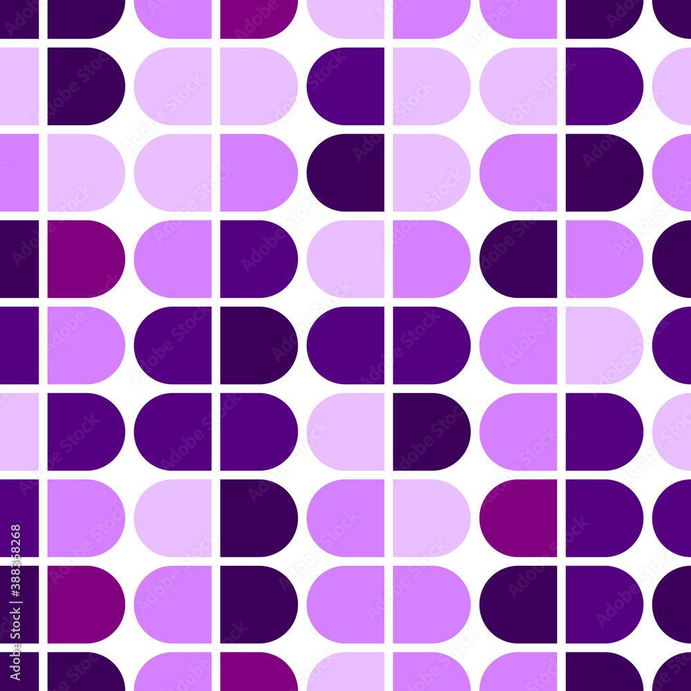 Poster vector seamless pattern with basic geometric shapes. abstract multicolor mosaic template
