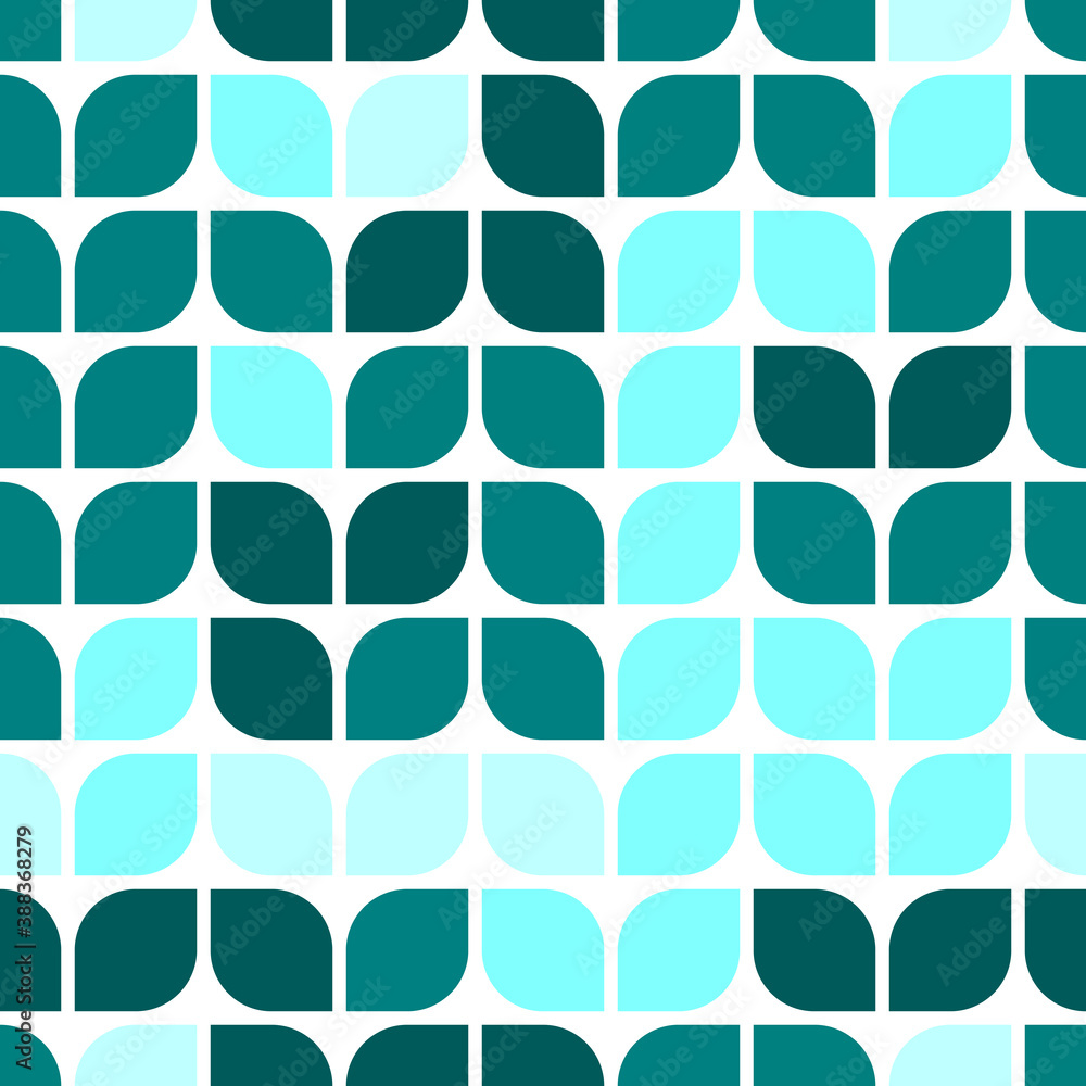 Poster vector seamless pattern with basic geometric shapes. abstract multicolor mosaic template