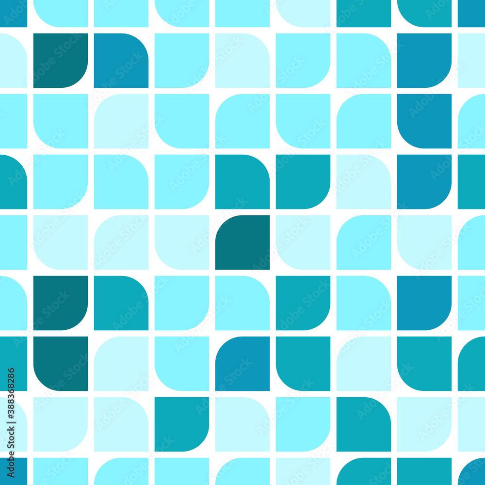 Aufkleber vector seamless pattern with basic geometric shapes. abstract multicolor mosaic template