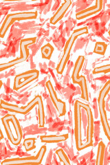 Obraz premium Seamless abstract pattern with hand drawn brush strokes. Background for textiles, fabrics, Souvenirs, packaging, greeting cards and other designs.