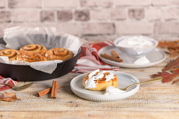 Cinnamon buns baked